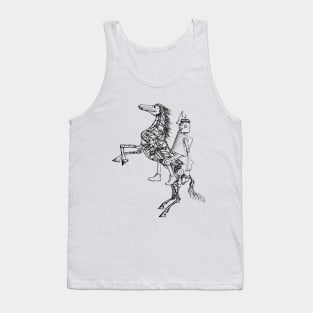 Mechanical rearing horse and rider. Tank Top